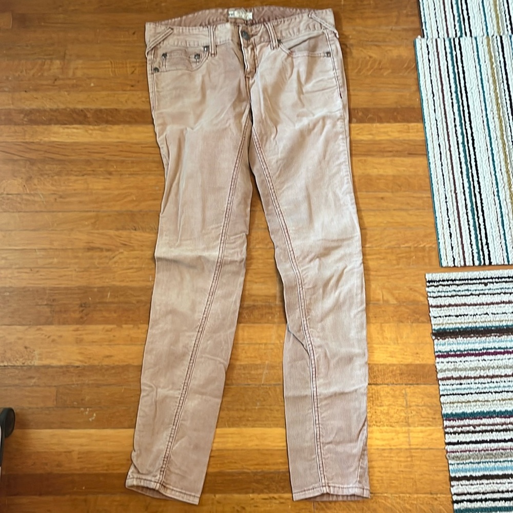 Free People blush pink skinny corduroys in size 28